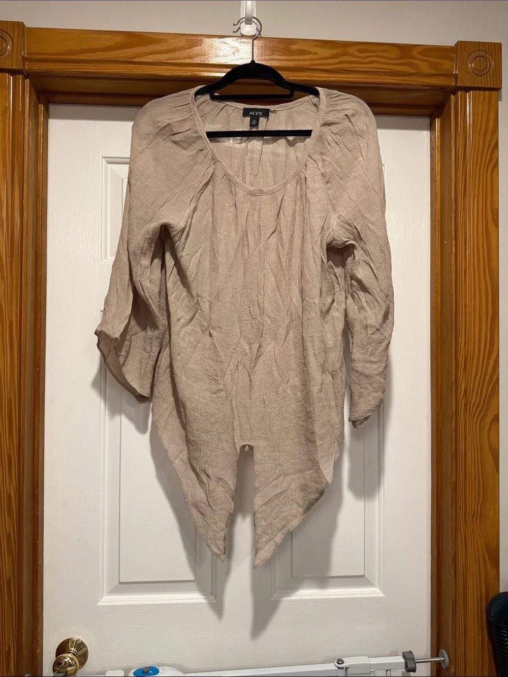 ALYX Beige Point-Hem Scoop Neck Tunic Top